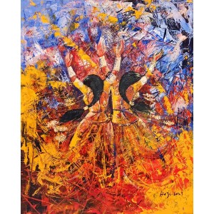 Harji Lal, 16 x 19, Acrylic On Canvas, Figurative Painting, AC-HAR-006